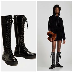 zara military boots 